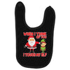 touch my elf christmas fun and naughty Baby Bibs