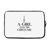a girl has no costume (black) Laptop sleeve