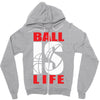 ball is life funny sports Zipper Hoodie