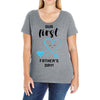 Our First Father's Day! Baby Boy Ladies Curvy T-Shirt
