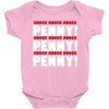 bbt knock knock penny Baby Bodysuit