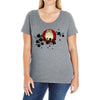 Totoro Japan Cherry Ladies Curvy T-Shirt