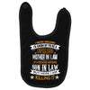 Super Cool Mother In Law Of A Freaking Awesome Son In Law Baby Bibs