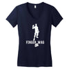 finger wag batle royal gaming Women's V-Neck T-Shirt