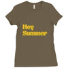 hey summer Ladies Fitted T-Shirt