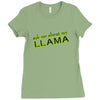 ask me about my llama Ladies Fitted T-Shirt