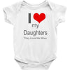 i love my daughters Baby Bodysuit
