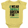 i wear emerald green for liver cancer awareness Baby Bodysuit