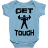 get tough weight lifter lifting gym Baby Onesie