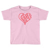 love heart outline valentine's day Toddler T-shirt