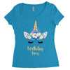 birthday unicorn family series birthday boy Women's Triblend Scoop T-shirt