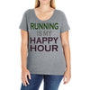 running is my happy hour Ladies Curvy T-Shirt