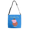 peppa pig grandpa pig Adjustable Strap Totes