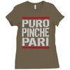 puro pinche pari funny Ladies Fitted T-Shirt