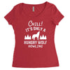 chill hungry wolf Women's Triblend Scoop T-shirt