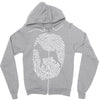boxer fingerprint Zipper Hoodie