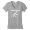 save gas run Women's V-Neck T-Shirt