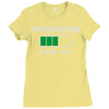 low battery introvert pun humor Ladies Fitted T-Shirt