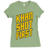 who shot first Ladies Fitted T-Shirt