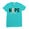 Hope Uterine Cancer Awareness Ladies Fitted T-Shirt