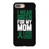 i wear green for my mom liver cancer awareness iPhone 8 Plus Case