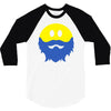 bearded smiley face 3/4 Sleeve Shirt