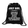 Super July Girl Drawstring Bags