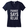 frankie says relax Women's V-Neck T-Shirt