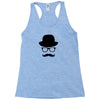 hat wayfarer glasses funny moustache hipster funny geek light tee shir Racerback Tank