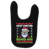 most wanted beard man this christmas Baby Bibs