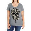 skull snake Ladies Curvy T-Shirt