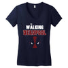 the walking deapool Women's V-Neck T-Shirt