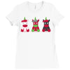 Three Cute But Angry Unicorn Ladies Fitted T-Shirt