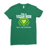 vegan mom's are superheroes! Ladies Fitted T-Shirt