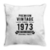 Premium Vintage Since 1973 Limited Edition Original Parts Throw Pillow