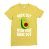 rock out with your guac out Ladies Fitted T-Shirt
