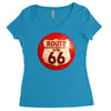 route 66 sign distressed, ideal birthday gift or present Women's Triblend Scoop T-shirt