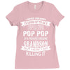 Super Cool Pop Pop Of A Freaking Awesome Grandson Ladies Fitted T-Shirt