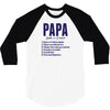 Papa Noun Definition 3/4 Sleeve Shirt