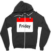 title of day of the week friday day of the week Zipper Hoodie