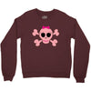 fummy pink skull long sleeve Crewneck Sweatshirt