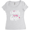 Daddy is my Hero Baby Girl Women's Triblend Scoop T-shirt