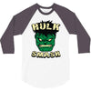 hulk smash 3/4 Sleeve Shirt