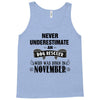 never underestimate an old man who was born in november Tank Top