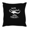 New Grandad 2018 Rokie Dept. Throw Pillow