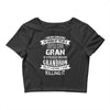 Super Cool Gran Of A Freaking Awesome Grandson Crop Top
