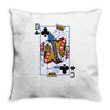 catdog playing card Throw Pillow