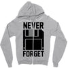 never forget floppy disk Zipper Hoodie