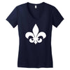 fleur de lis sticker vinyl Women's V-Neck T-Shirt