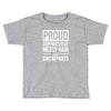 supporter of messy hair and sweatpants lounge funny Toddler T-shirt